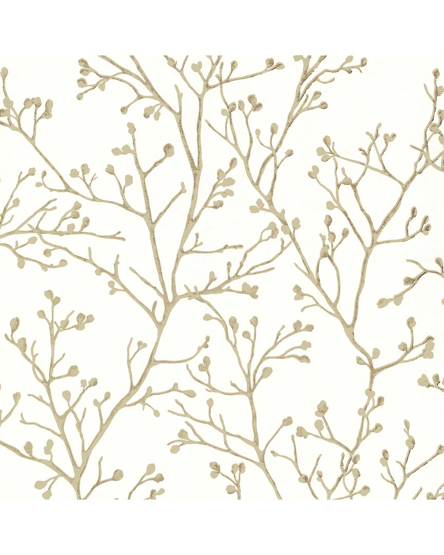Brewster A-street Prints Koura Cream Budding Branches Wallpaper In Multi