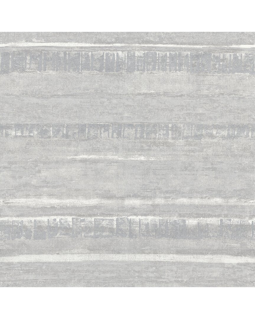 Brewster A-street Prints Rakasa Silver Distressed Stripe Wallpaper In Multi