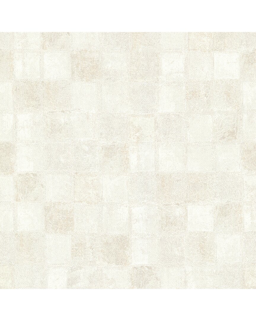 Brewster A-street Prints Varak White Checkerboard Wallpaper In Multi