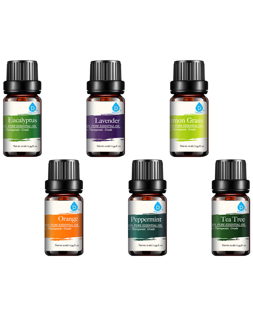 Pursonic 100% Pure Essential Aromatherapy Oils Gift Set In Multi