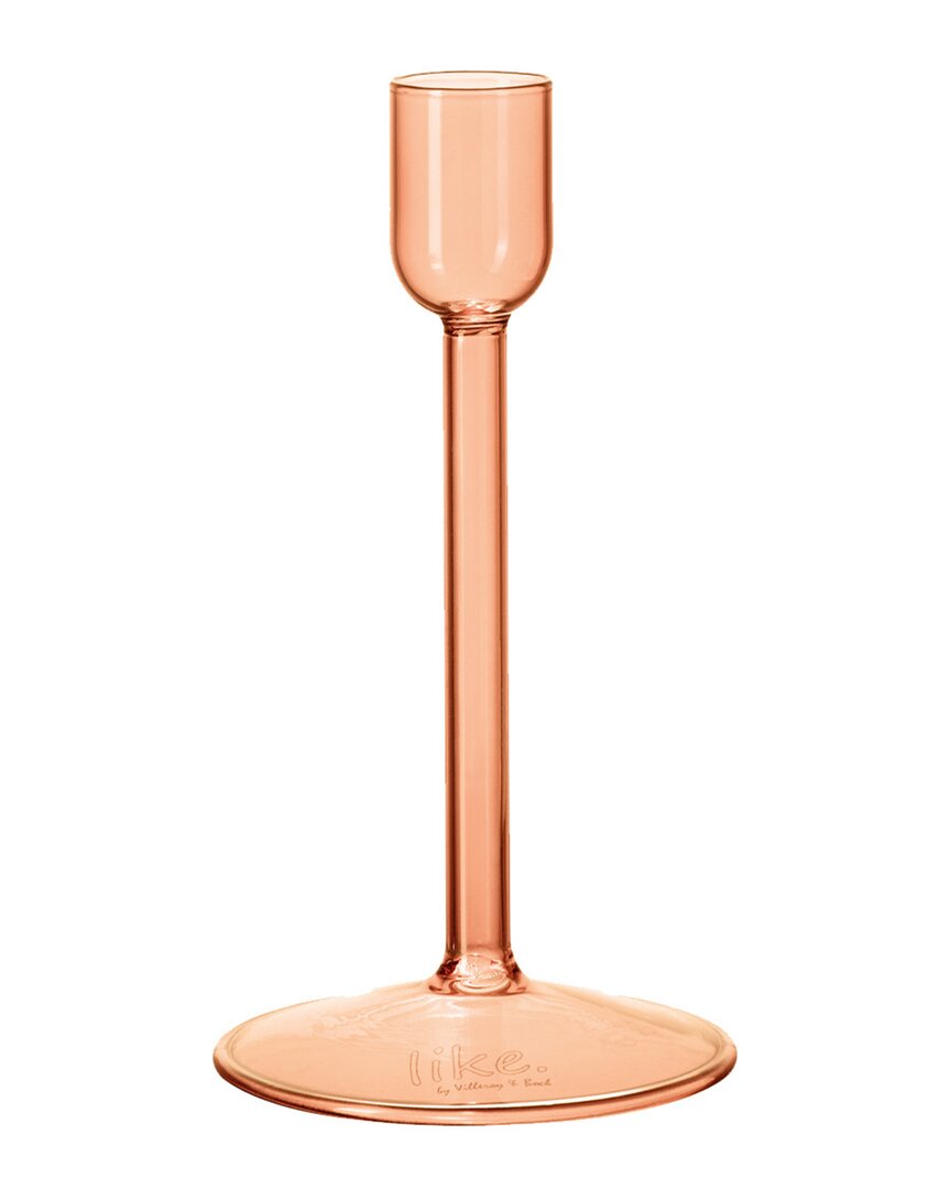 Villeroy & Boch Bubble Candleholder Apricot Small In Orange
