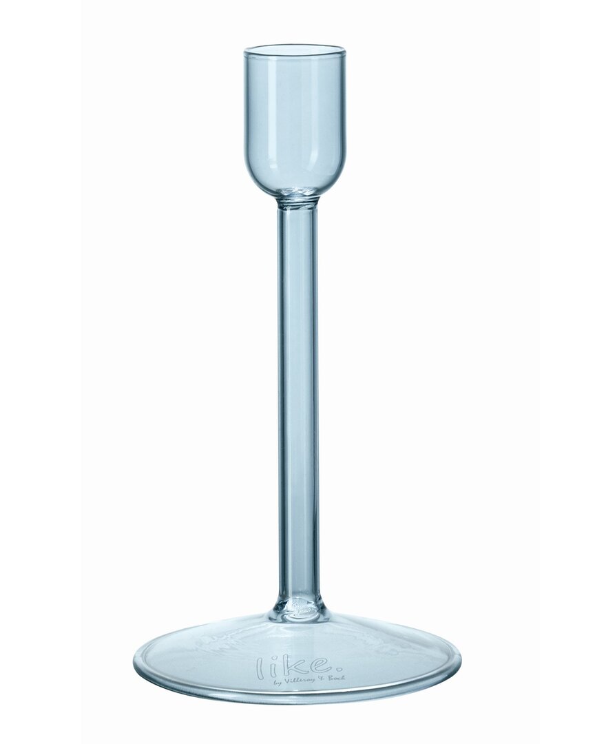 Villeroy & Boch Bubble Glass Small Candleholder In Blue