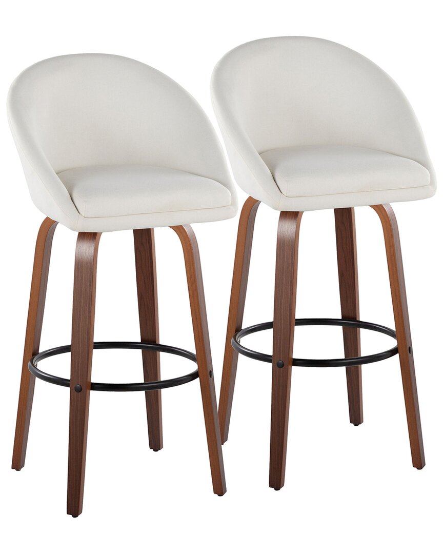 Lumisource Set Of 2 Matisse Highback 30in Contemporary Fixed-height Bar Stools With Footrest