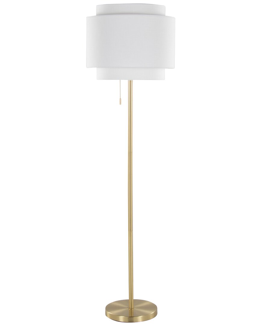 LUMISOURCE LUMISOURCE TIER 64IN CONTEMPORARY FLOOR LAMP WITH LINEN SHADE