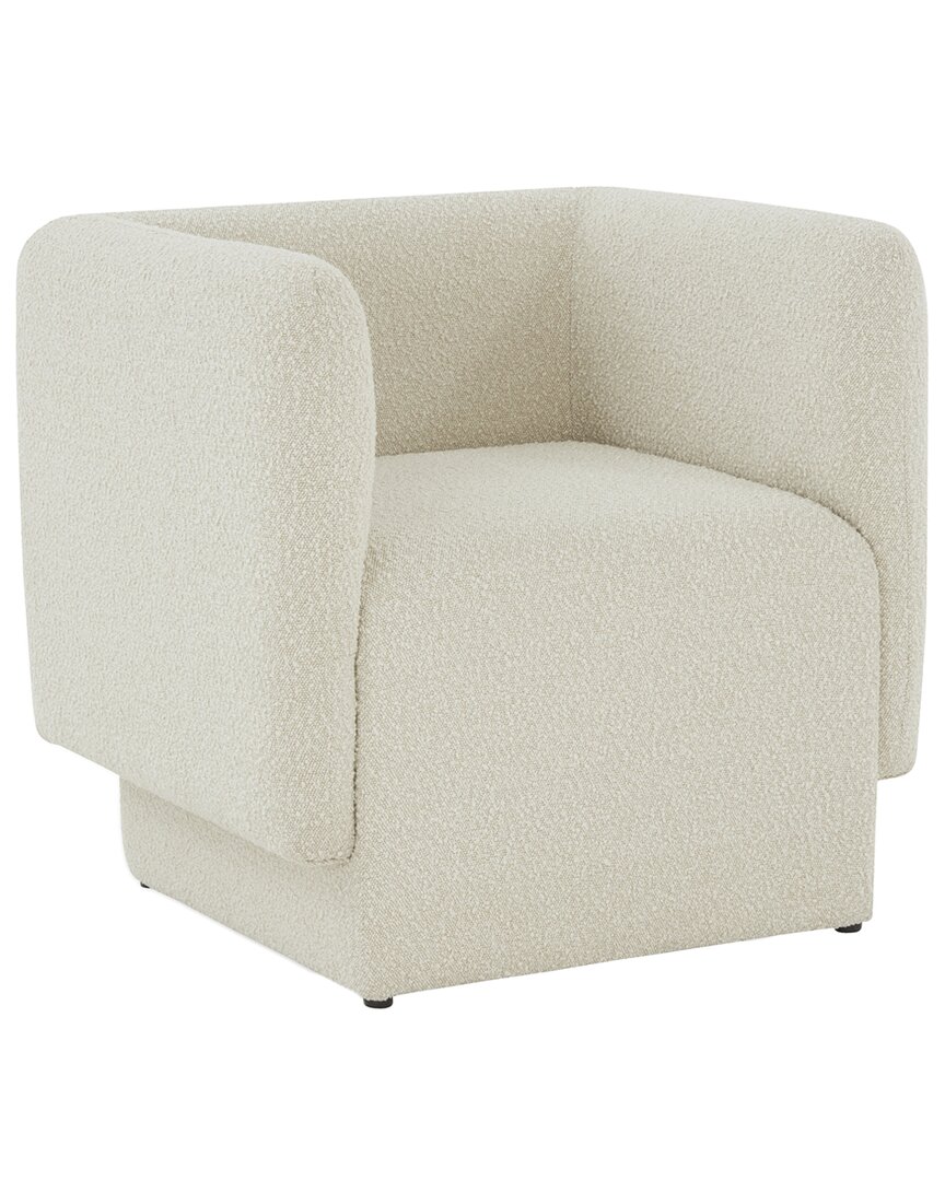 Safavieh Couture Nene Boucle Barrel Back Chair In White