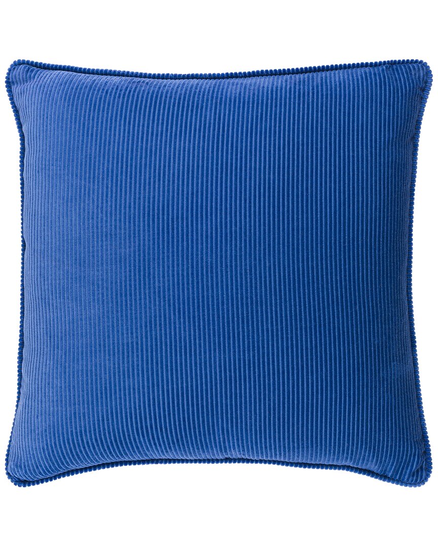 Surya Corduroy Pillow Polyester Kit In Blue