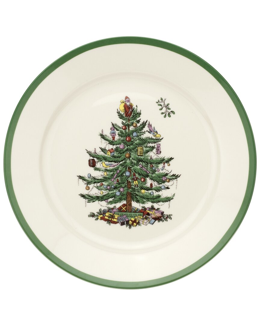 Spode Set Of 4 Christmas Tree Dinner Plates