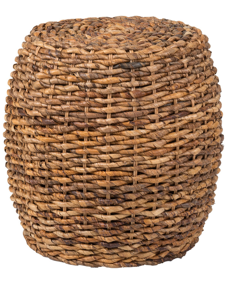 East At Main Merriam Brown Abaca Round Accent Table