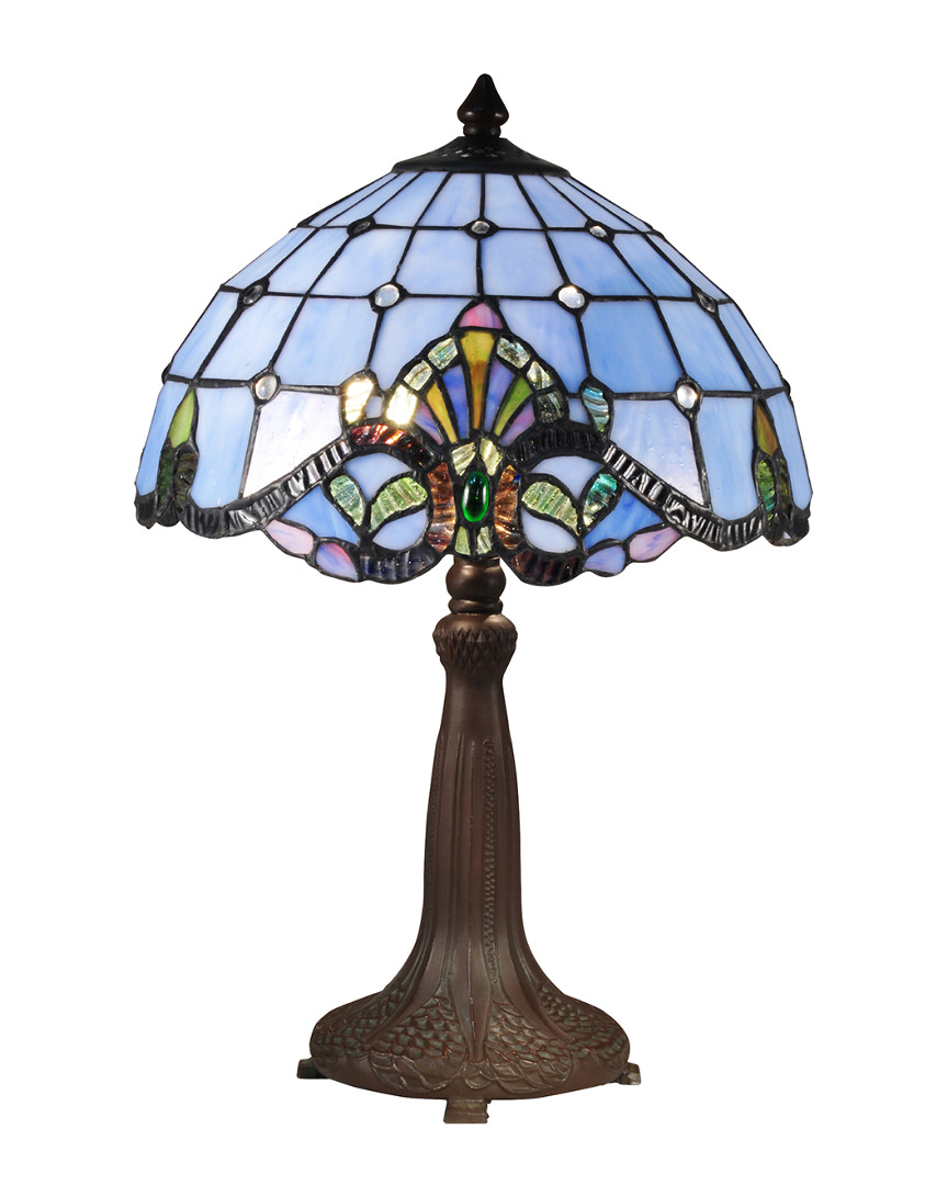 Dale Tiffany Blue Baroque Table Lamp In Multi