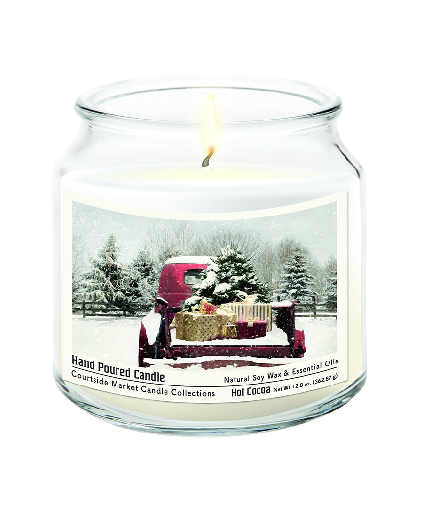 Courtside Market Wall Decor Courtside Market Red Christmas Truck Hand-poured Soy Wax Candle In Multi