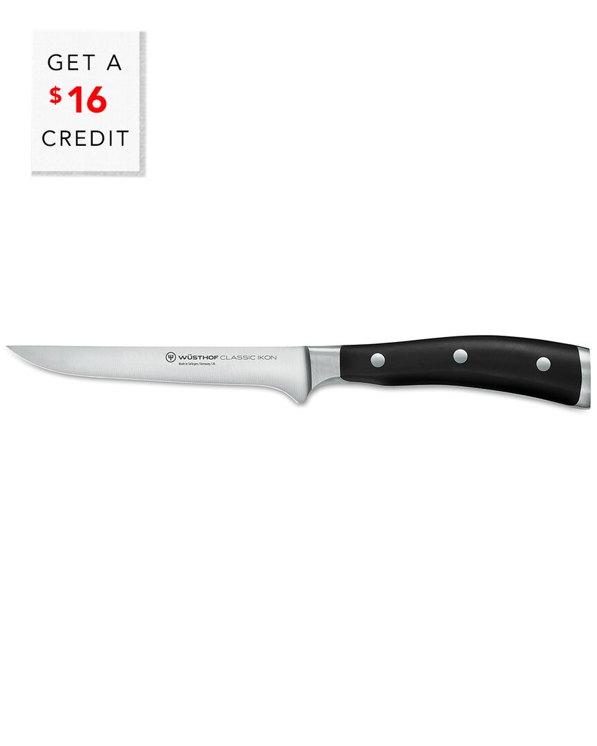 Wusthof 5in Classic Ikon Boning Knife With $16 Credit In Black