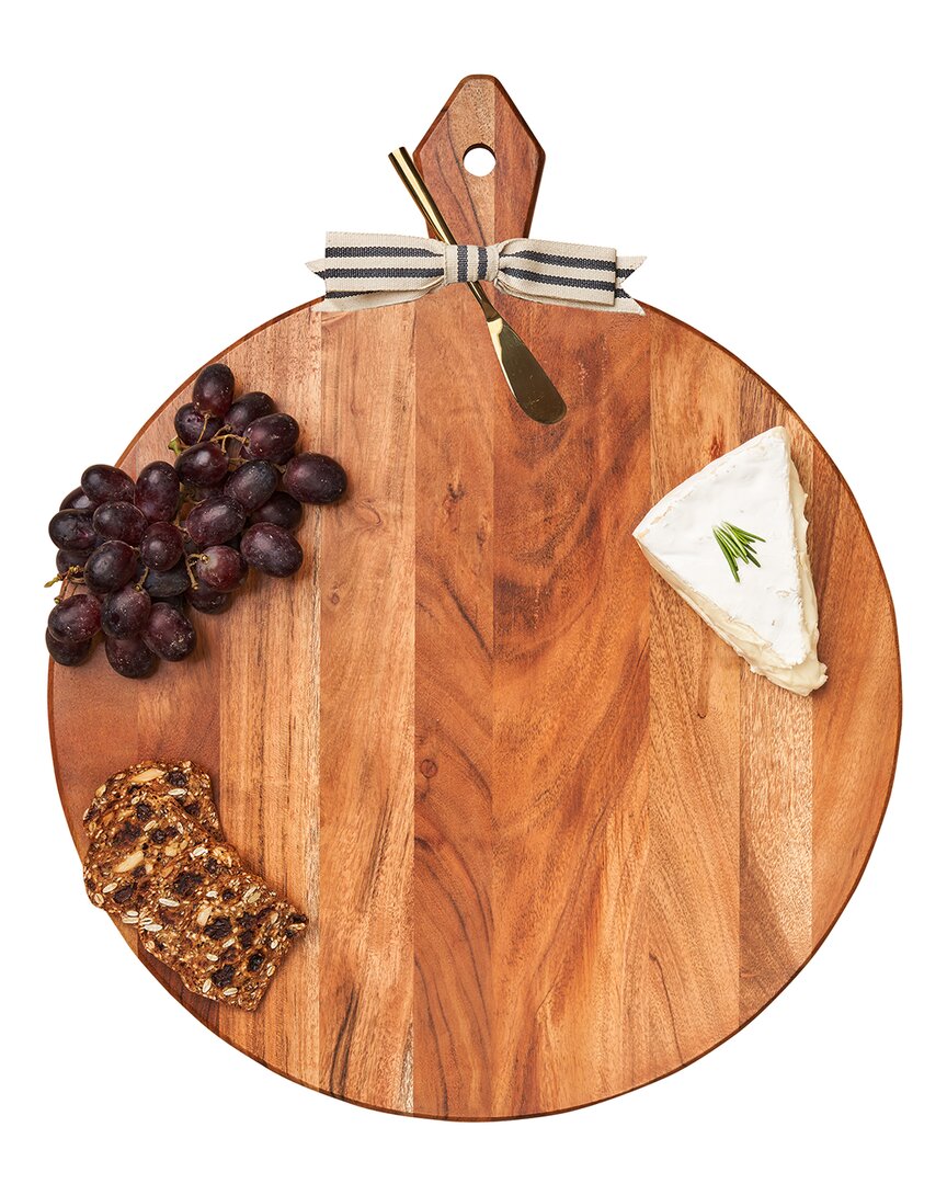 Maple Leaf At Home Acacia Heirloom Board With Spreader In Neutral