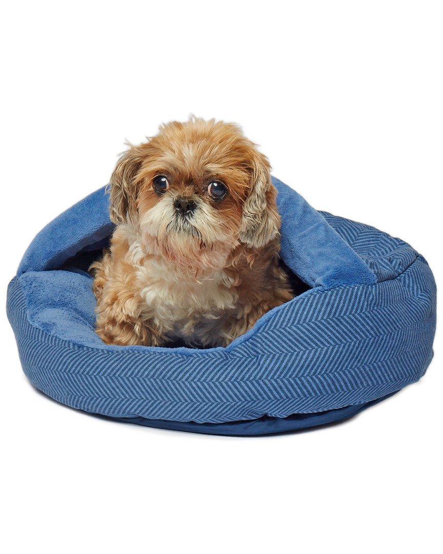 DETAILS DETAILS HERRINGBONE CANVAS FLEECE DEEP DISH CAVE BED