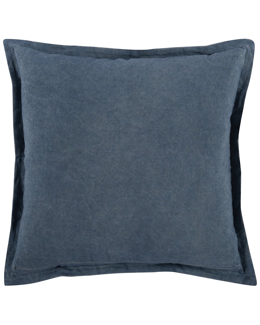 Kosas Home Amy 100% Linen 22in Square Throw Pillow In Blue