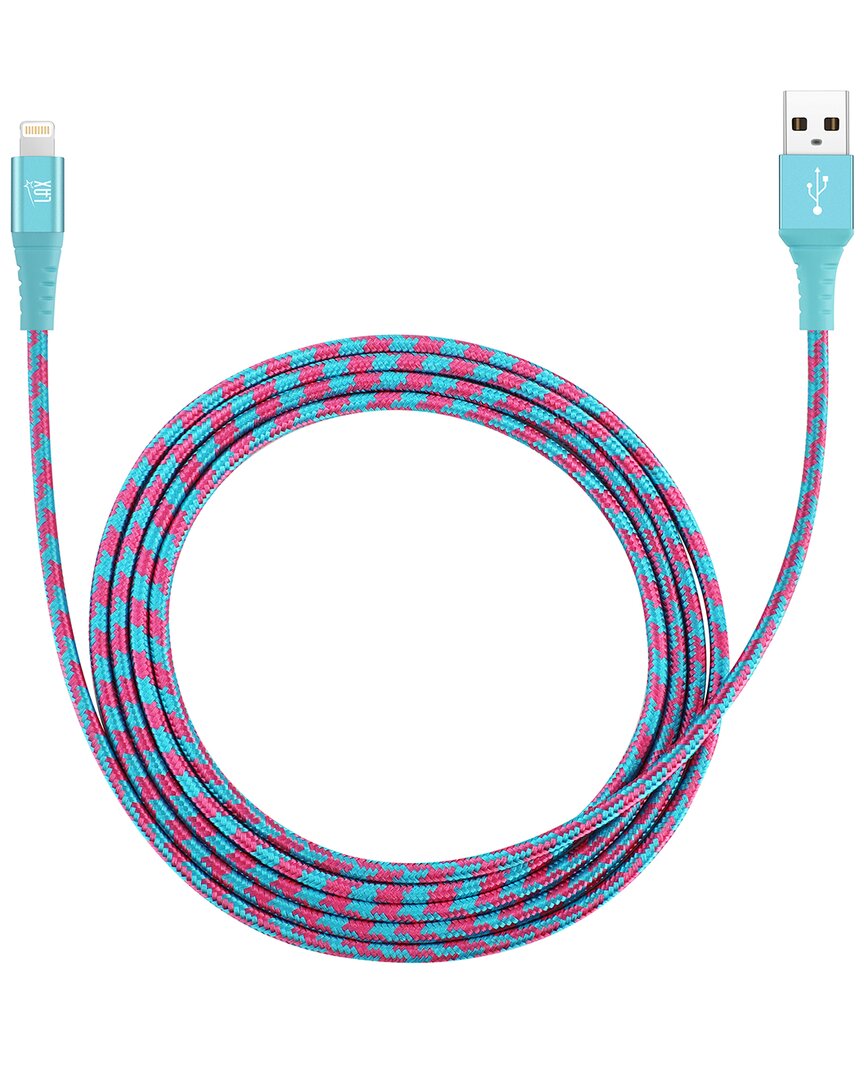 Lax Gadgets Apple Mfi Certified Usb To Lightning Cable (6 Feet) In Blue