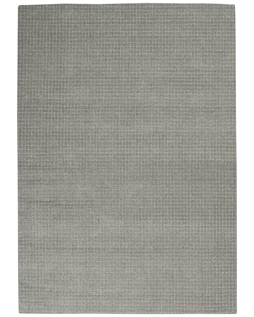 Calvin Klein Las Vegas Retro Indoor Wool Area Rug In Grey