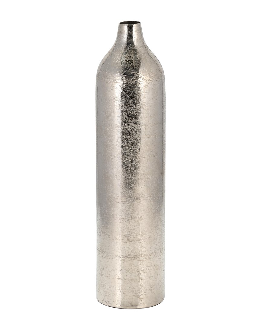 Sagebrook Home 19in Cylinder Vase In Silver