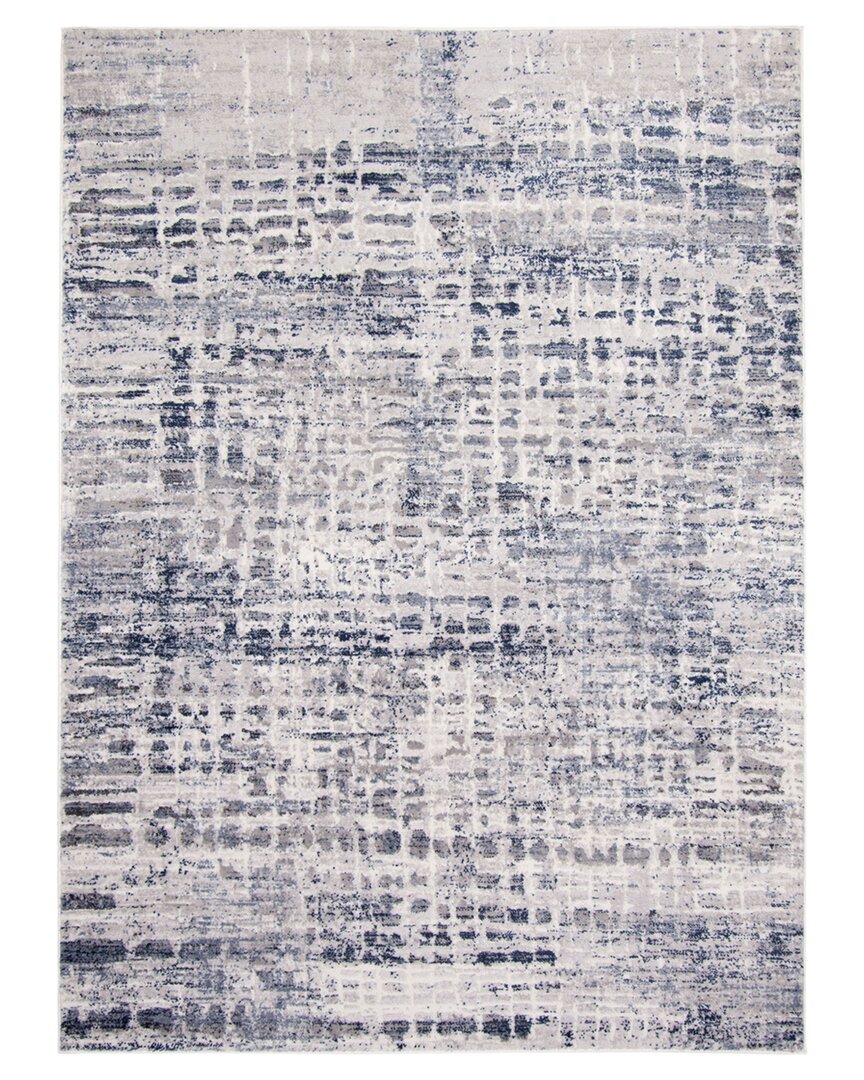 Shop Ecarpet Evra Modern Abstract Rug In Blue