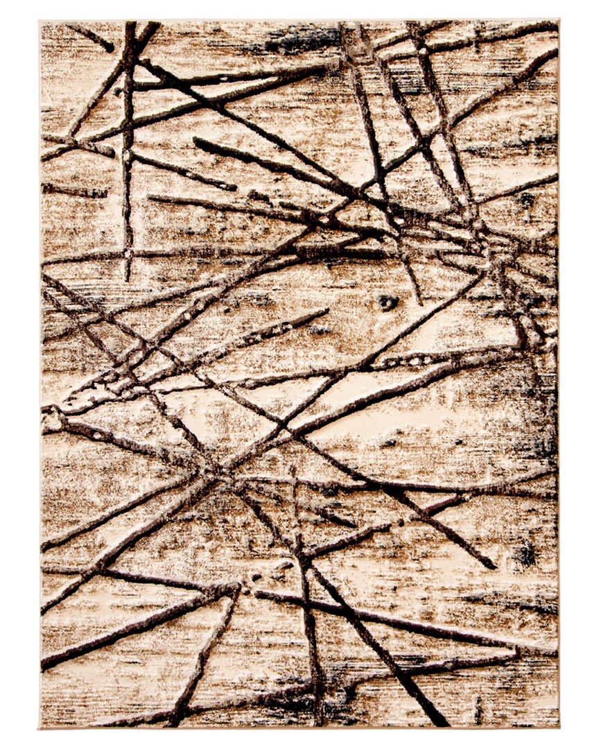 Ecarpet Ceyla Modern Abstract Rug In Brown