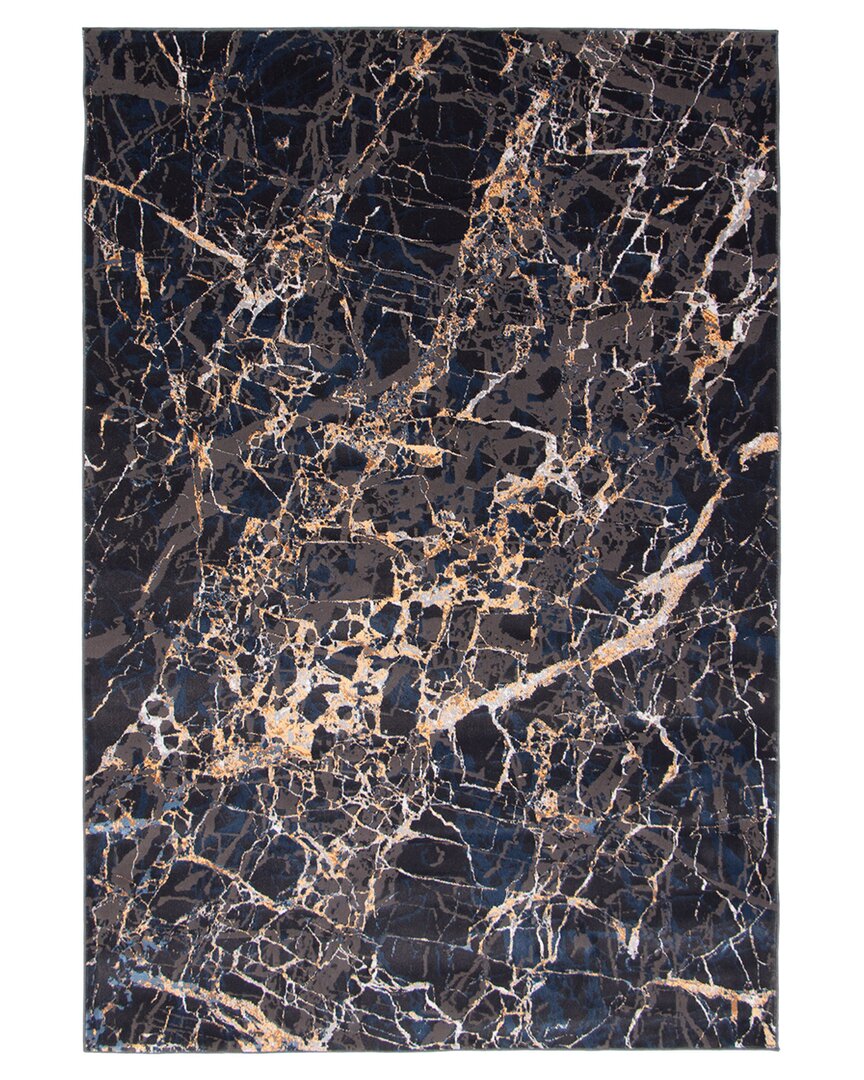 Shop Ecarpet Black Marble Modern Abstract Rug