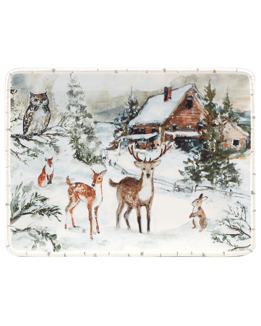 Certified International Winter's Frost Large Rectangular Platter