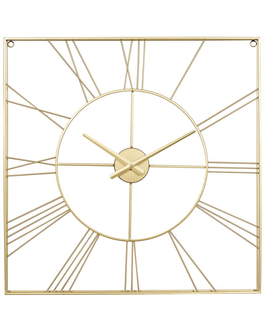 Cosmoliving By Cosmopolitan Glam Wall Clock In Gold