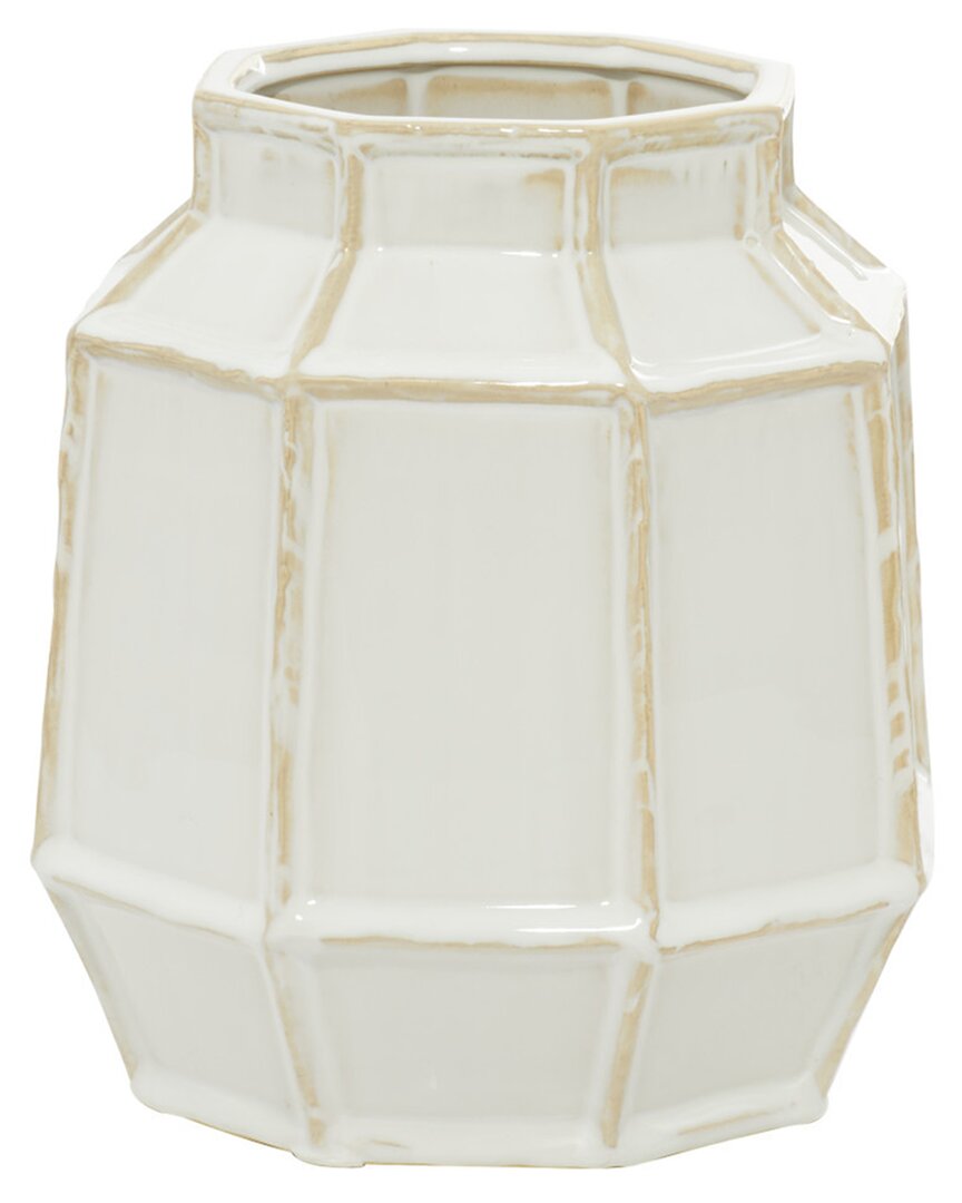 Peyton Lane Ceramic Vase In White