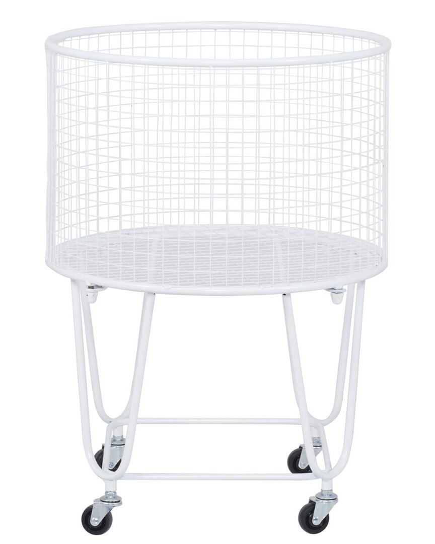 Peyton Lane French Country Storage Cart In White