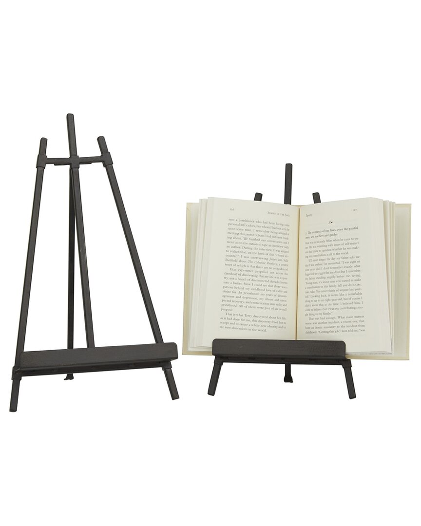 Peyton Lane Set Of 2 Traditional Easels In Black