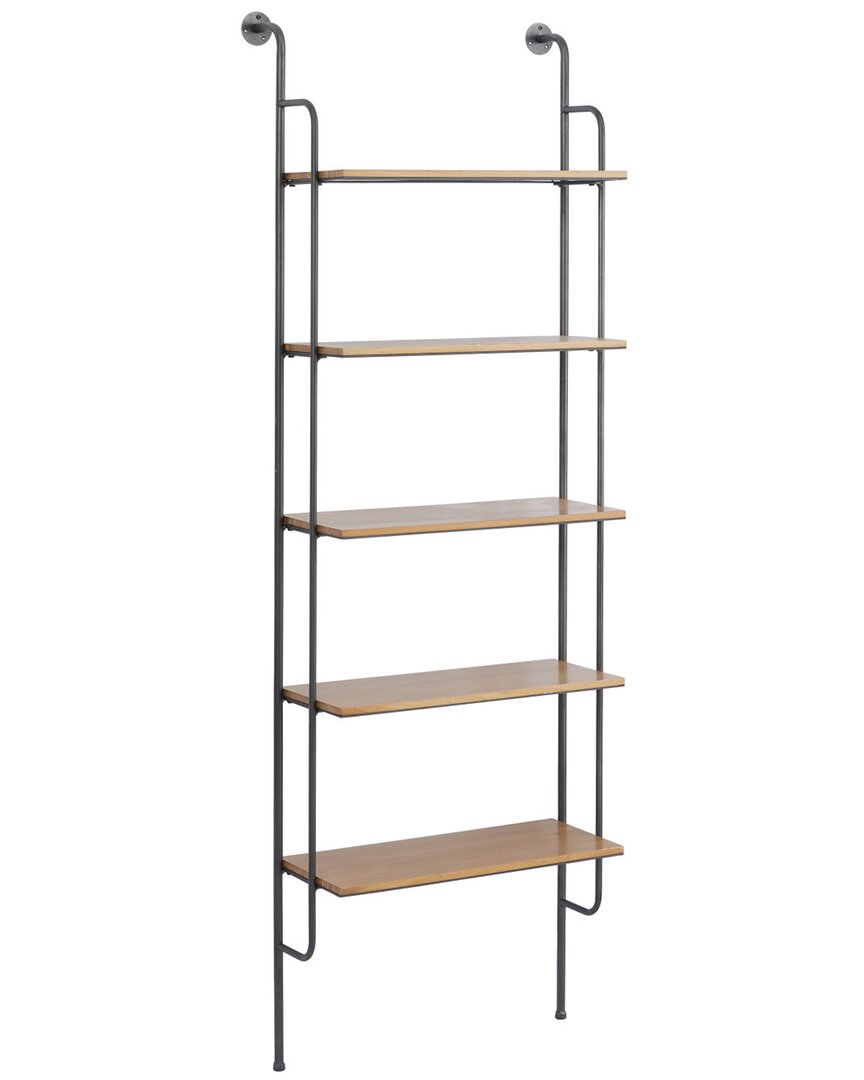 Peyton Lane Brown Industrial Wall Shelf