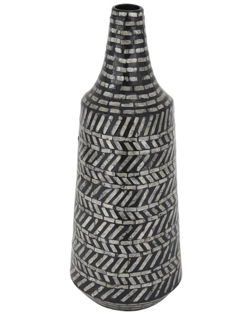 Peyton Lane Shell Vase In Black