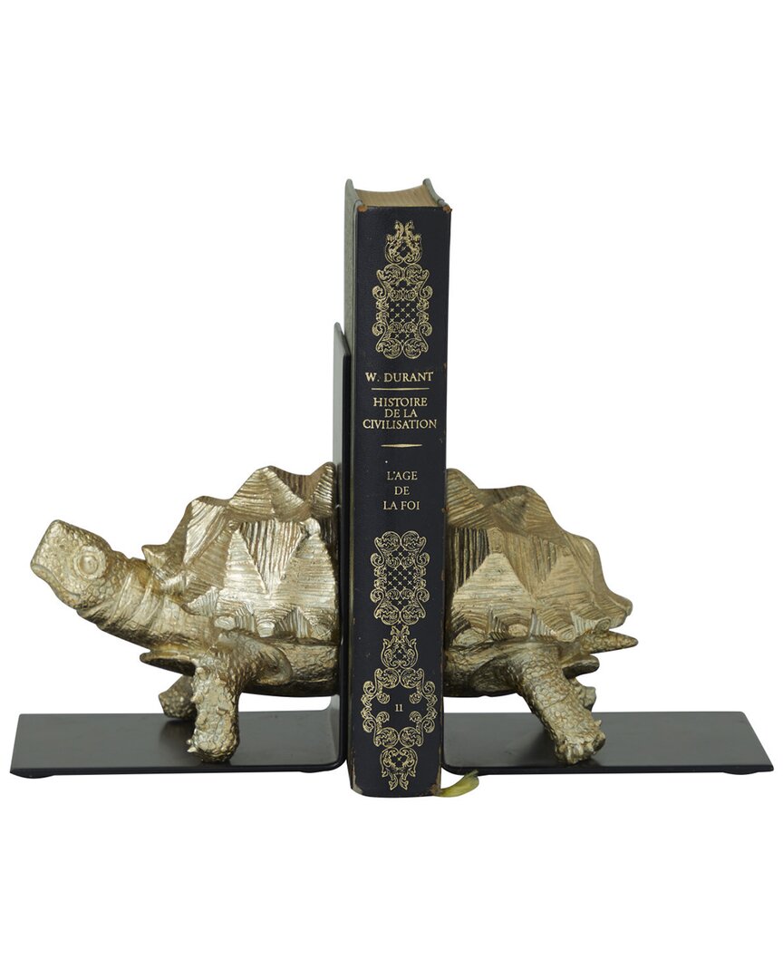 Cosmoliving By Cosmopolitan Set Of 2 Brass Bookends