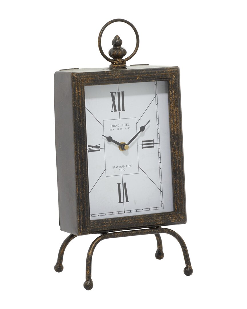 Peyton Lane Brass Rustic Clock
