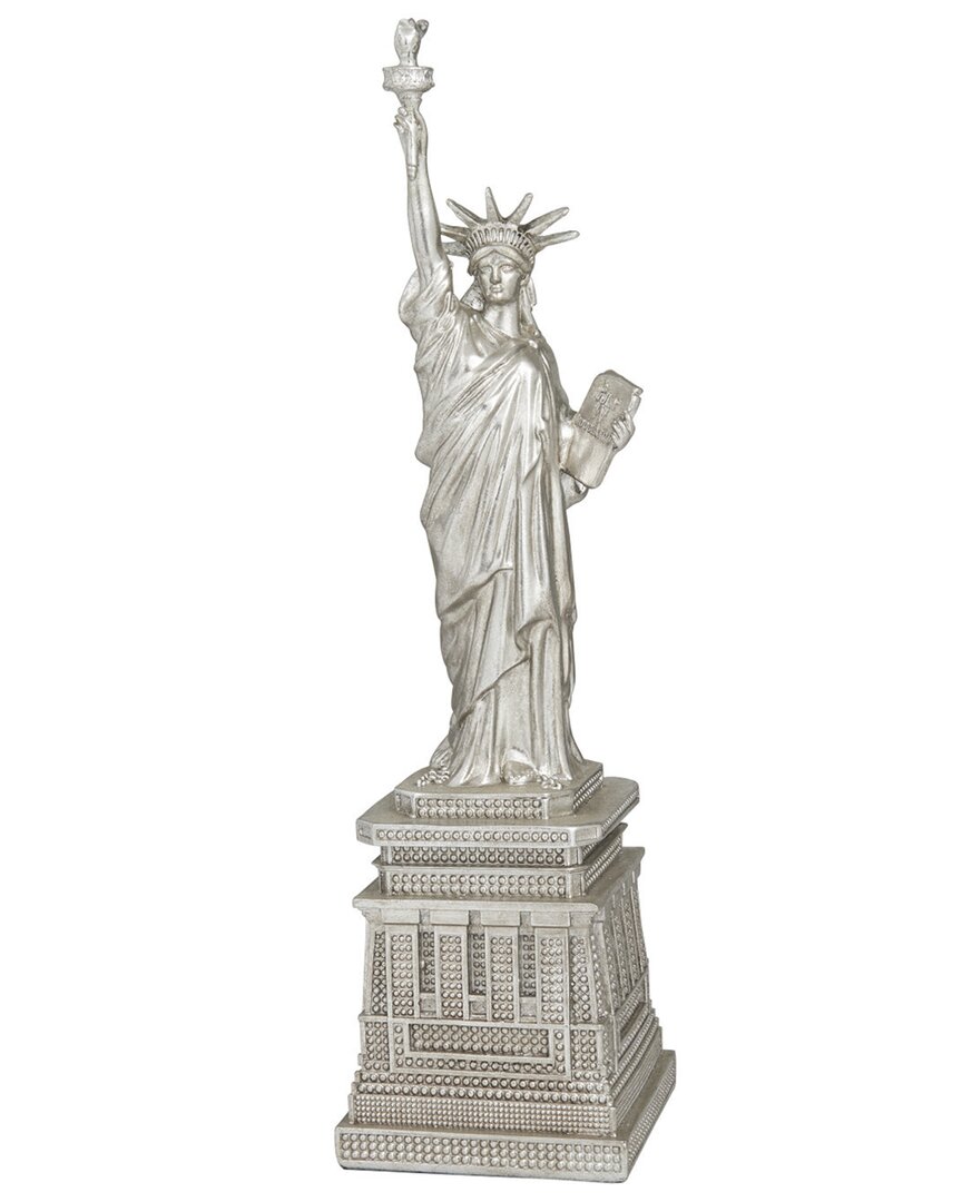 The Novogratz Statue Of Liberty Silver Polystone Sculpture