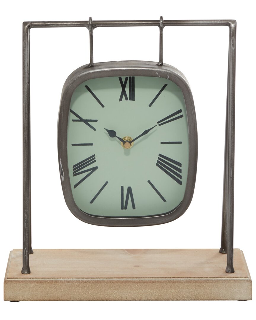 Peyton Lane Grey Wood Farmhouse Clock