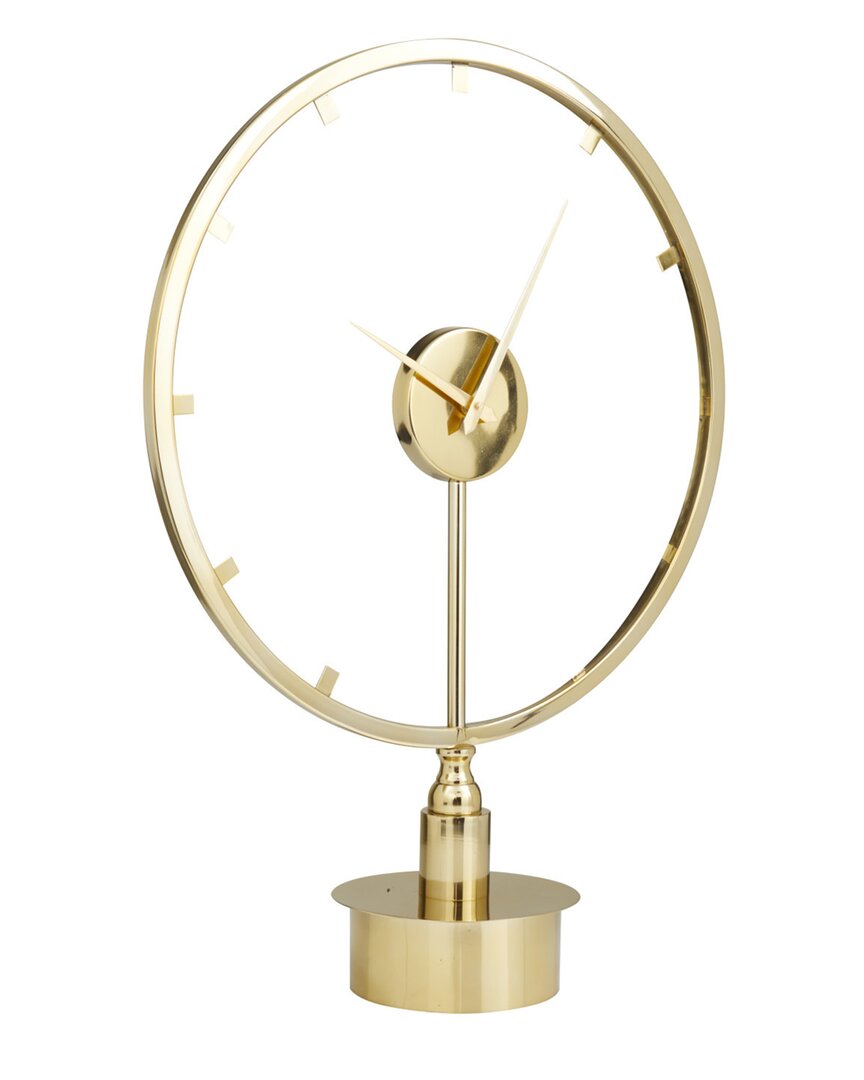 Peyton Lane Stainless Steel Modern Clock In Gold