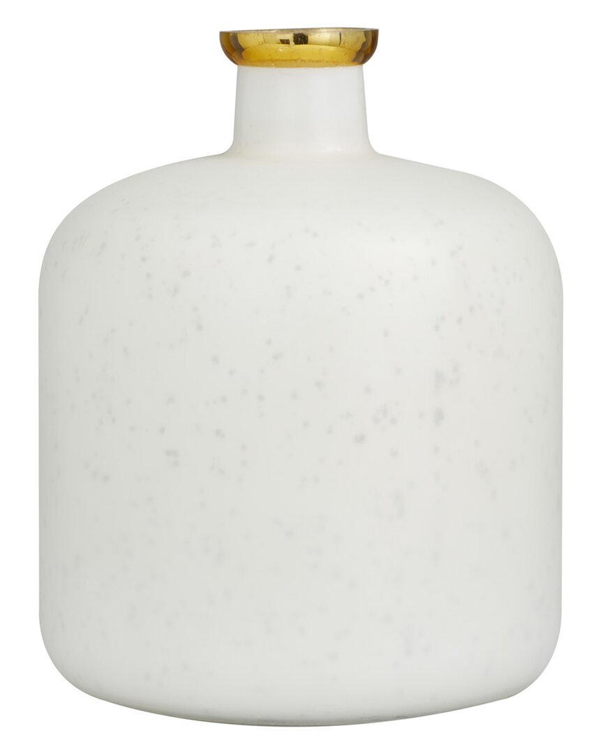 Peyton Lane Glass Glam Vase In White