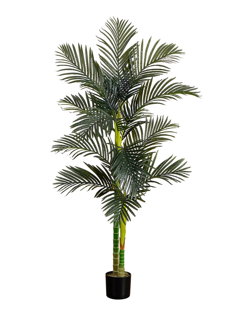 NEARLY NATURAL NEARLY NATURAL 6FT ARTIFICIAL DOUBLE STALK GOLDEN CANE PALM TREE 