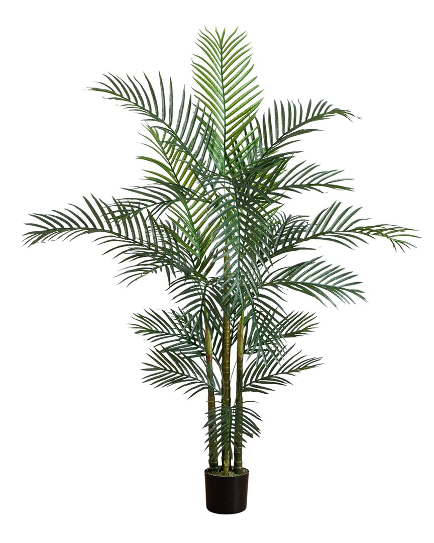 Nearly Natural 6ft Indoor/outdoor Uv-resistant Artificial Areca Palm Tree In Green