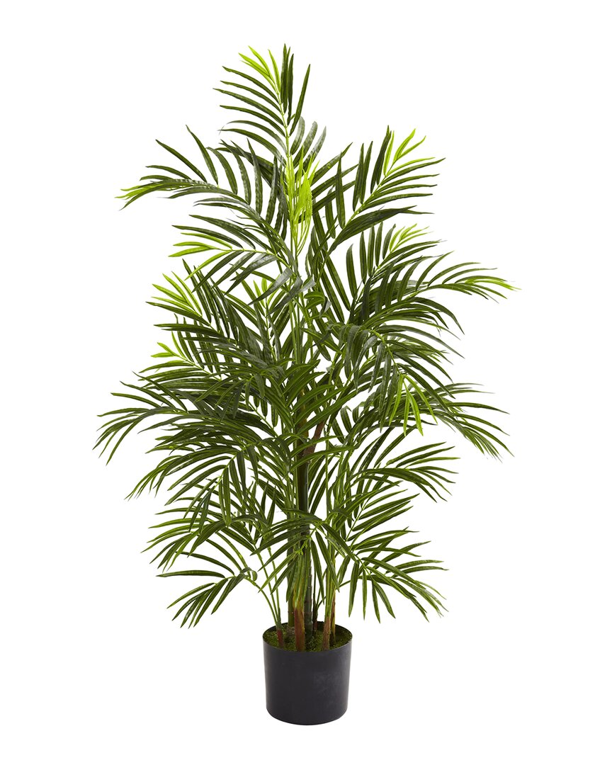 Nearly Natural 3.5' Artificial Areca Palm Uv-resistant Indoor/outdoor Tree In Green