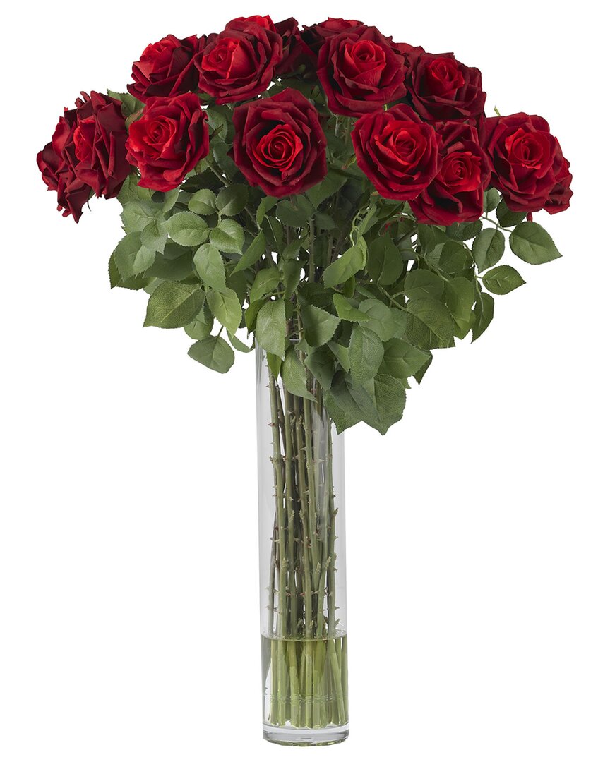 NEARLY NATURAL NEARLY NATURAL LARGE ROSE SILK FLOWER ARRANGEMENT 
