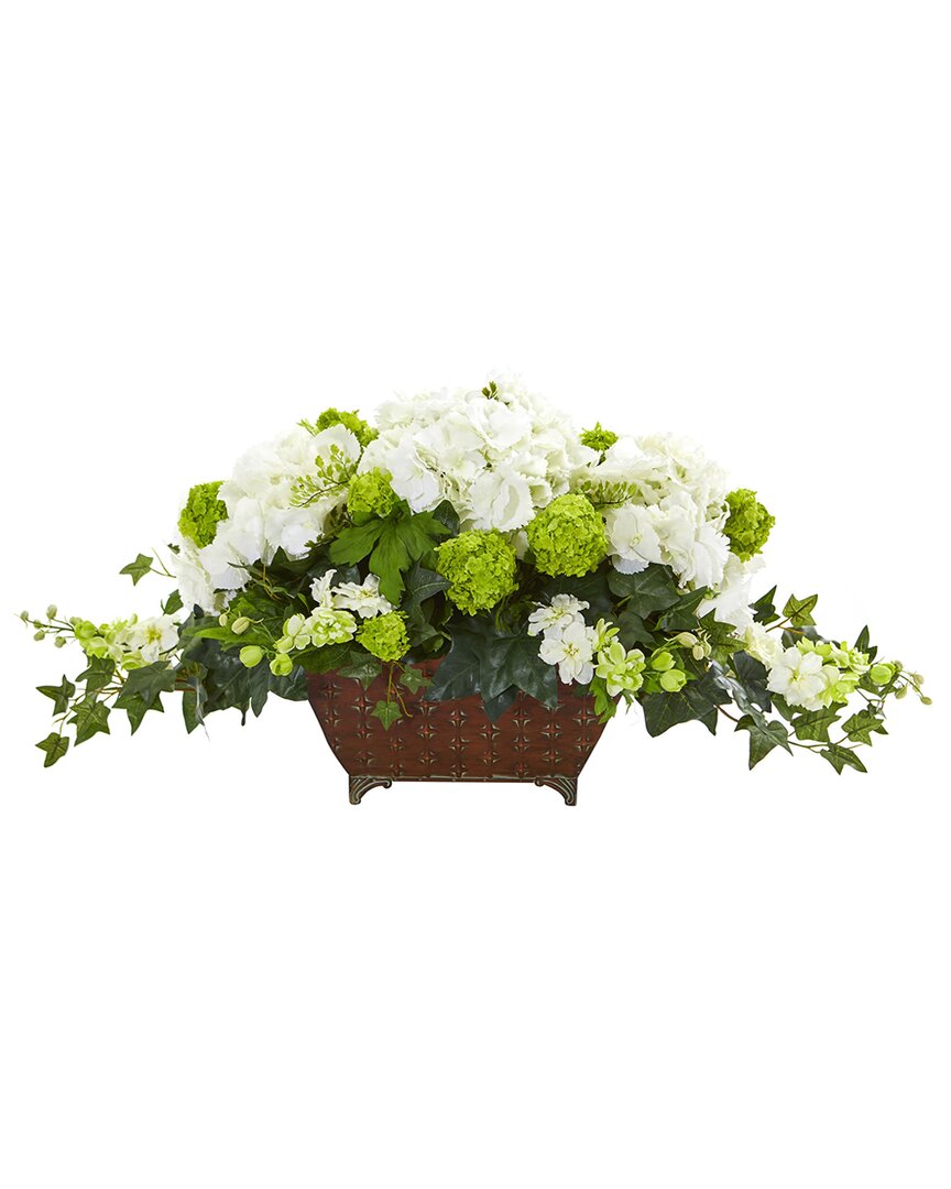NEARLY NATURAL NEARLY NATURAL HYDRANGEA & IVY ARTIFICIAL ARRANGEMENT