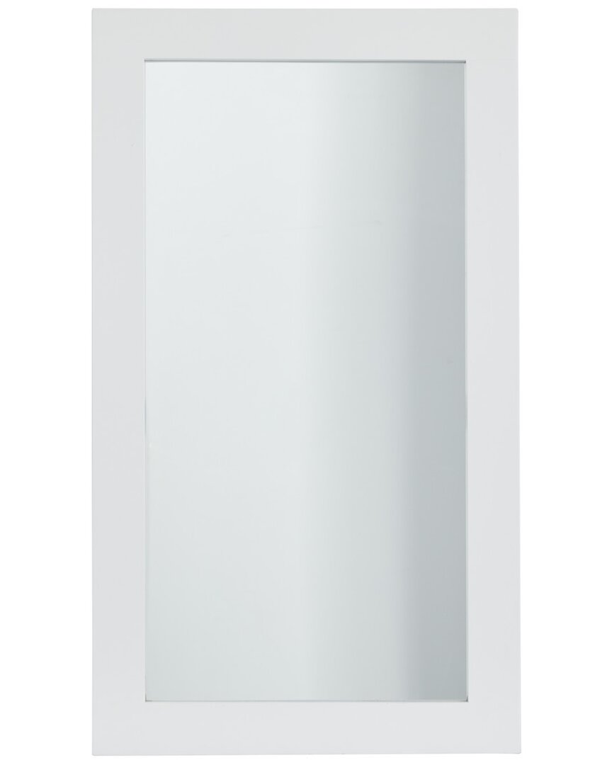 Peyton Lane Wood Wall Mirror In White