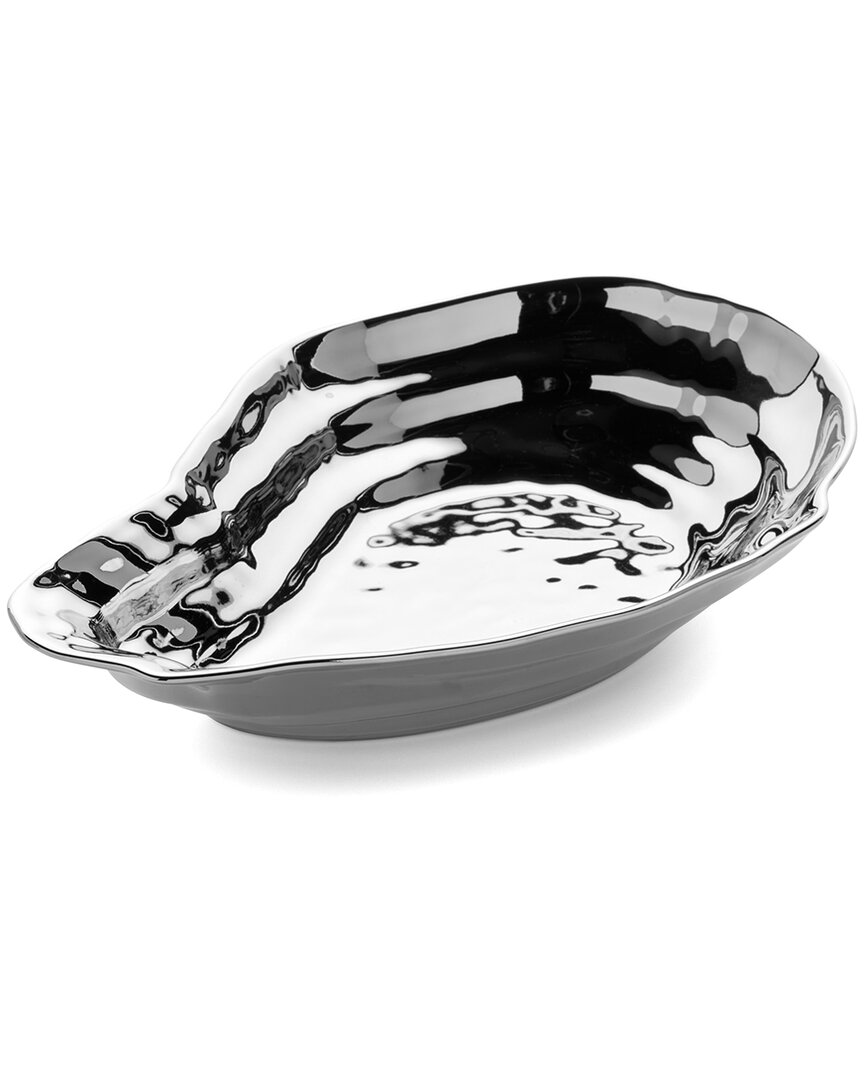 Certified International Silver Plated Oyster Serving Bowl