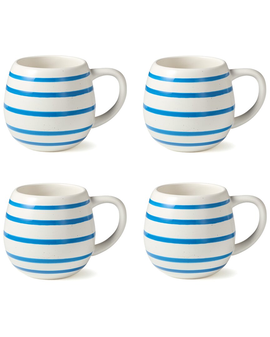 Certified International Dockside Blue Set Of 4 Mugs