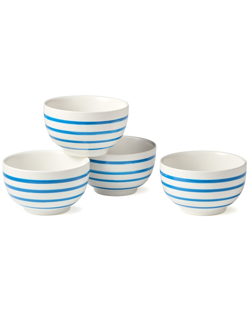 Certified International Dockside Blue Set Of 4 Ice Cream Bowls