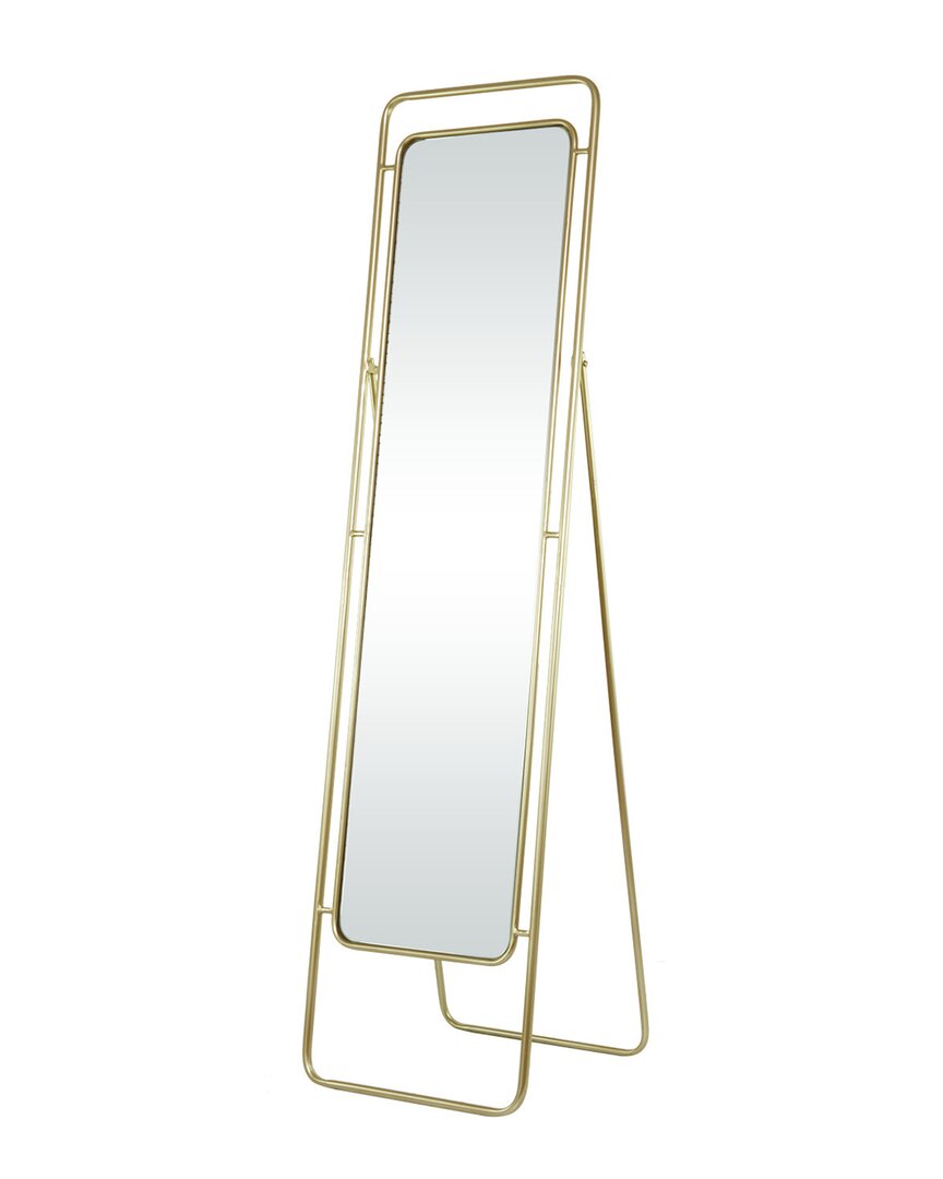Peyton Lane Gold Modern Metal Floor Mirror