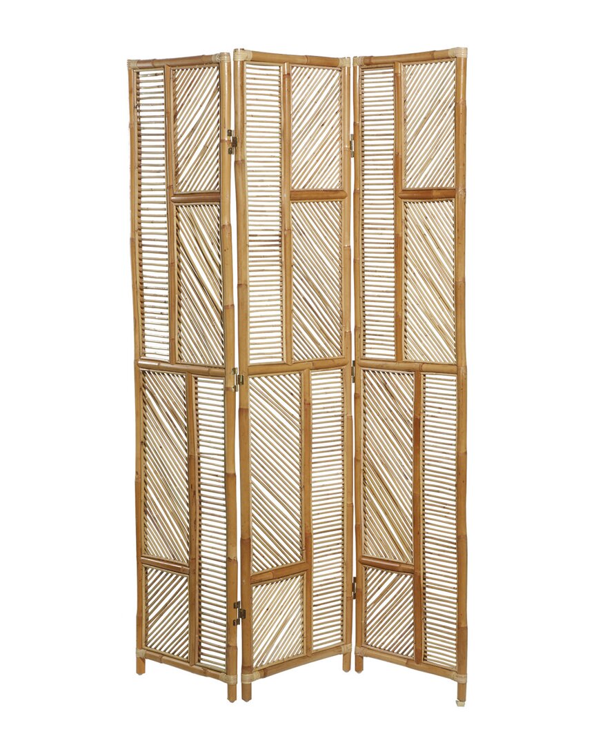 Peyton Lane Wood Contemporary Room Divider Screen In Brown
