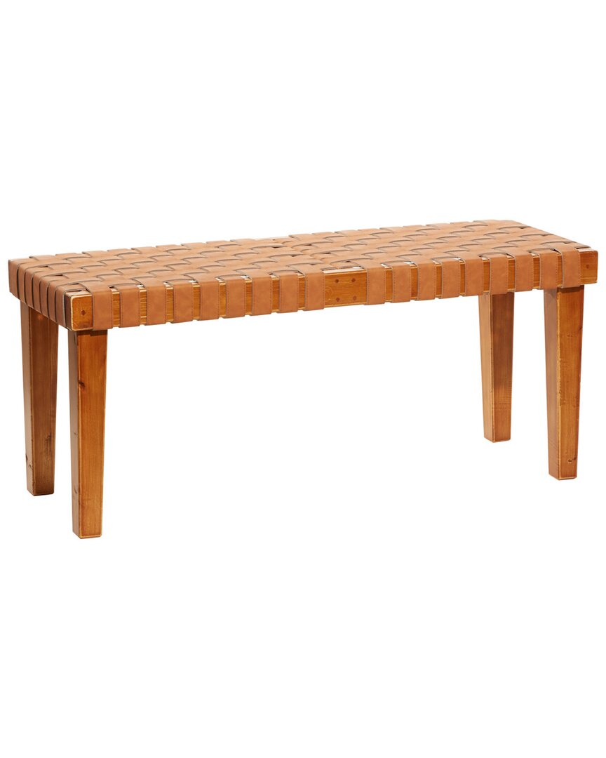 Peyton Lane Wood Rustic Bench In Brown