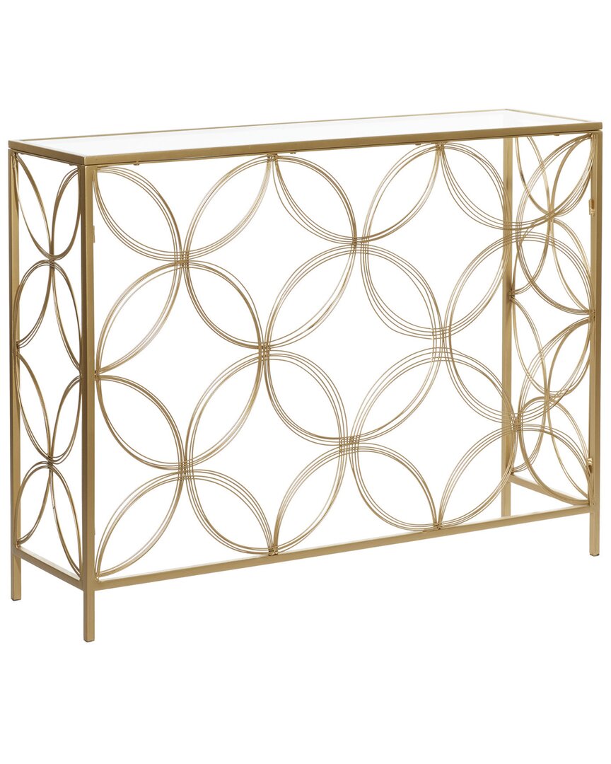Peyton Lane Contemporary Console Table In Gold